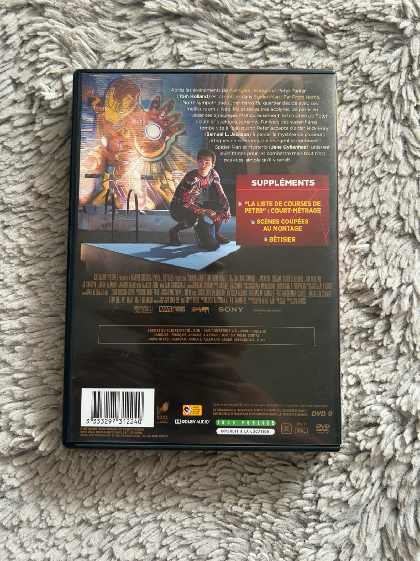 DVD Spider-Man Far From Home – Marvel Studios – Tom Holland – Very good condition – photo 2